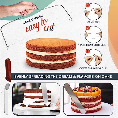 Springform Cake Tins Kit with Piping Bags & Nozzles