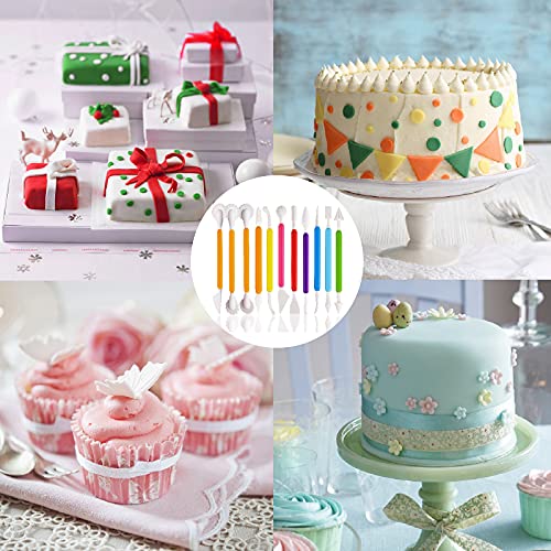 Wendergo 12-Piece Double-Ended Fondant Sculpting Tools for Cakes