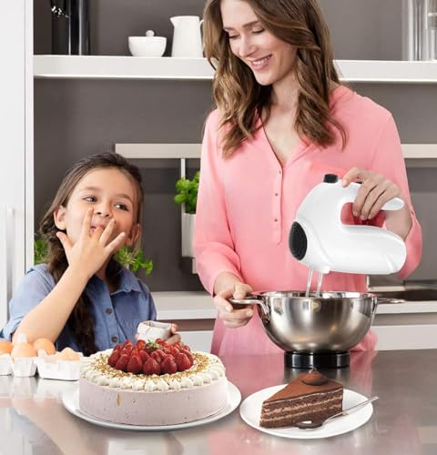 Upgraded Electric Hand Mixer with 5-Speeds & Accessories
