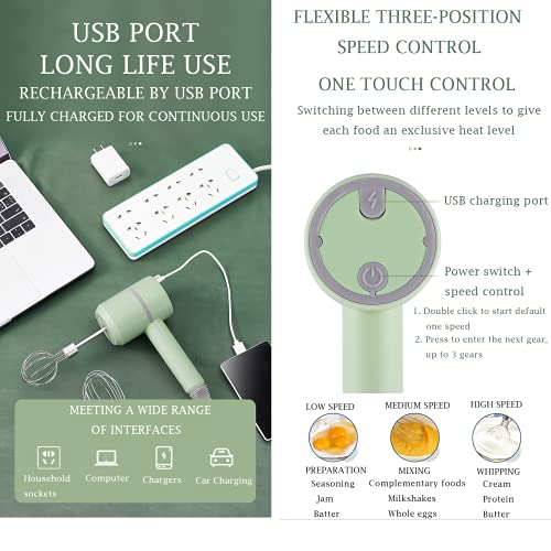 Portable Electric Hand Mixer for Cake Making & Coffee