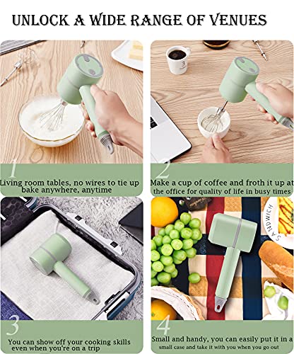 Portable Electric Hand Mixer for Cake Making & Coffee