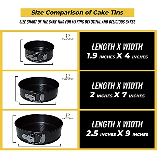 Non Stick Cake Tin Set with Quick-Release Latch
