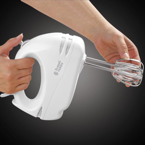 Russell Hobbs Electric Hand Mixer, 6 Speeds, Chrome
