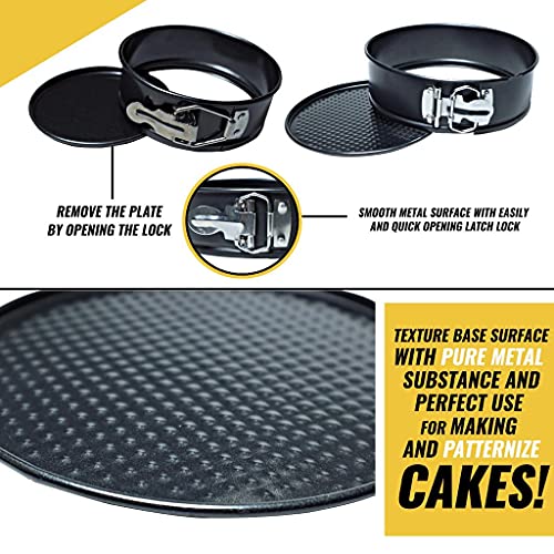 Non Stick Cake Tin Set with Quick-Release Latch