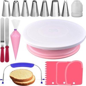 35PCs Cake Decorating Supplies Kit with Turntable Stand