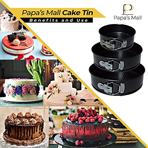 Non Stick Cake Tin Set with Quick-Release Latch