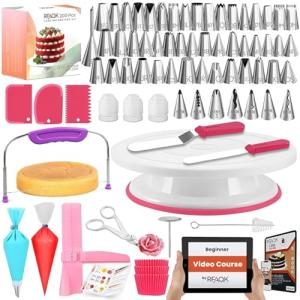 Cake Decorating Kit with 55 Piping Tips & Tools