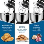 Vospeed Electric Stand Mixer with Accessories, 6.2L (Black)