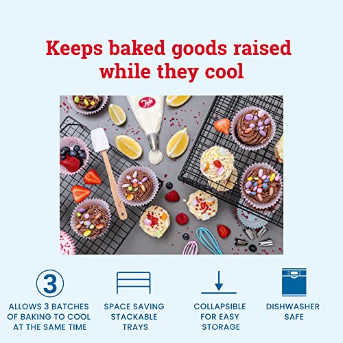 Tala 3 Tier Collapsible Cooling Rack - Baking Essentials