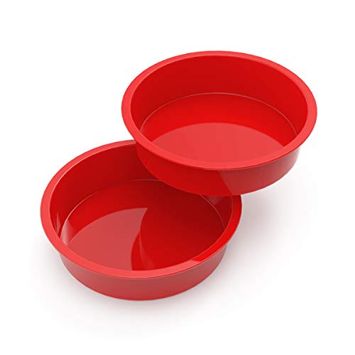 SILIVO Nonstick Quick Release 8 Inch Round Cake Tins