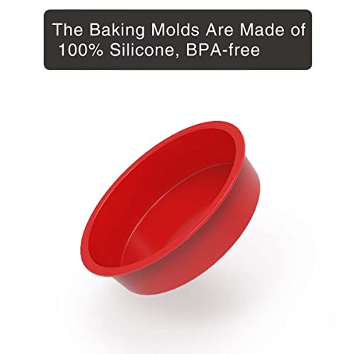 SILIVO Nonstick Quick Release 8 Inch Round Cake Tins