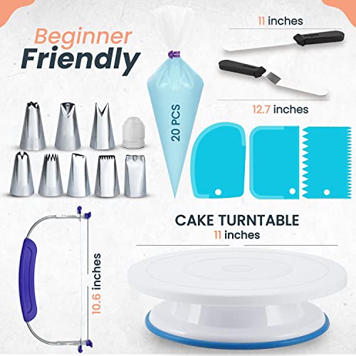 Rotating Cake Stand with Baking Tools and Accessories
