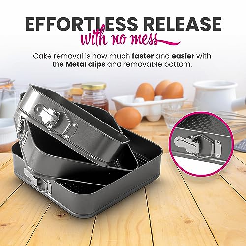 ARIANA HOMEWARE® Set of 3 Square Cake Pans