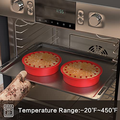 SILIVO Nonstick Quick Release 8 Inch Round Cake Tins