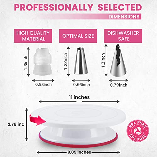 Cake Decorating Kit with 55 Piping Tips & Tools