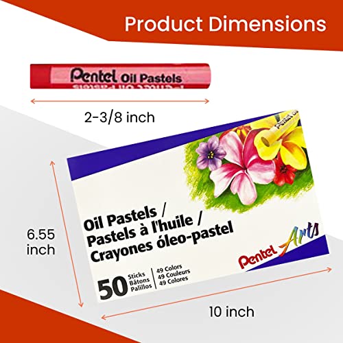 Pentel Oil Pastels 50 Colors - Soft Pastels Supply