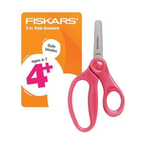 Fiskars 5" Blunt-Tip Scissors for Kids, Ages 4-7