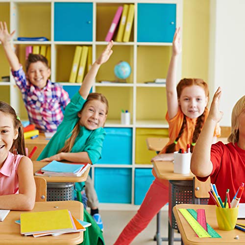 4 Pack Colorful 12 Inch Plastic Straight Rulers