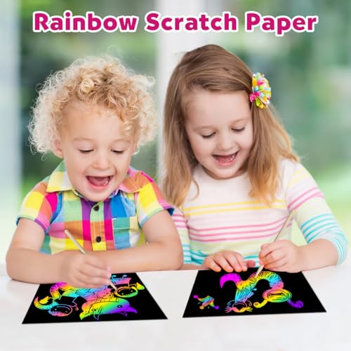 Rainbow Scratch Paper Art Set with Stylus Kit