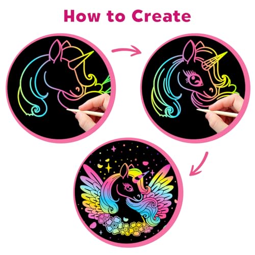 Rainbow Scratch Paper Art Set with Stylus Kit