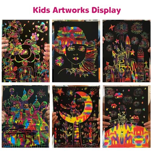 Rainbow Scratch Paper Art Set with Stylus Kit