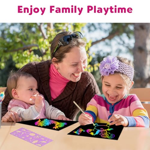 Rainbow Scratch Paper Art Set with Stylus Kit