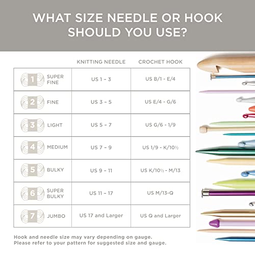 Multicolor Lion Brand Yarn for Knitting/Crocheting, 1-Pack