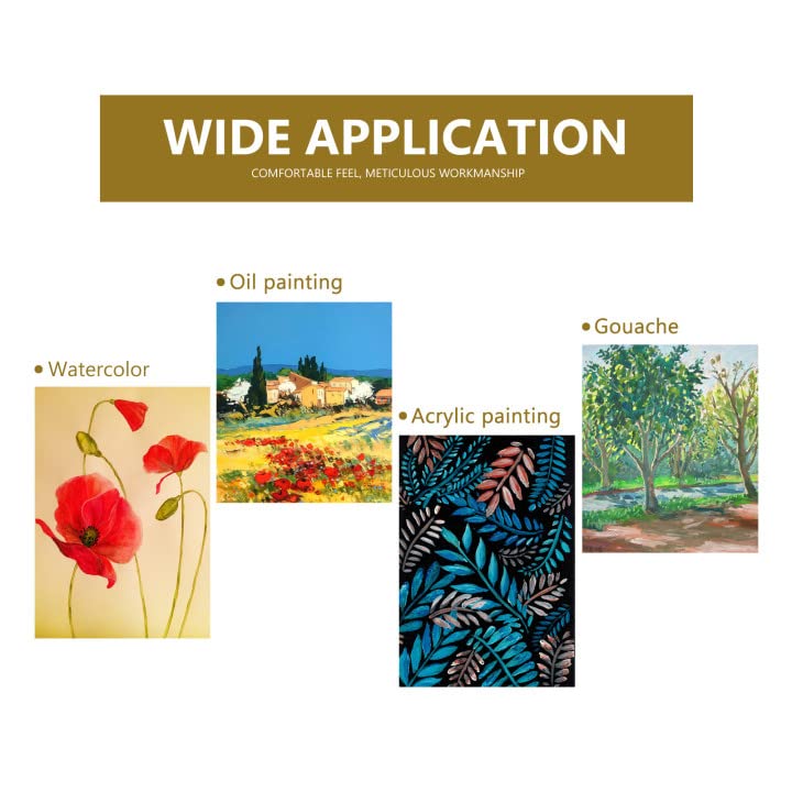 Acrylic, Oil & Watercolor Paint Brushes Set - 10pcs