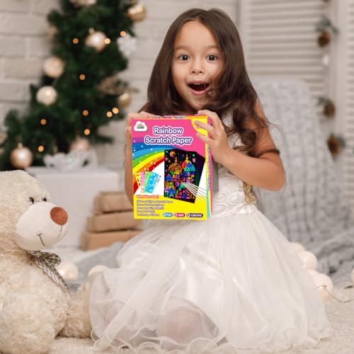 Rainbow Scratch Paper Art Set with Stylus Kit
