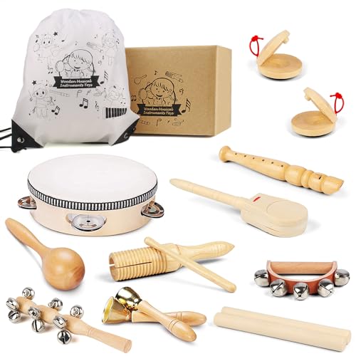 Eco-Friendly Kids Percussion Instruments Set with Storage Bag