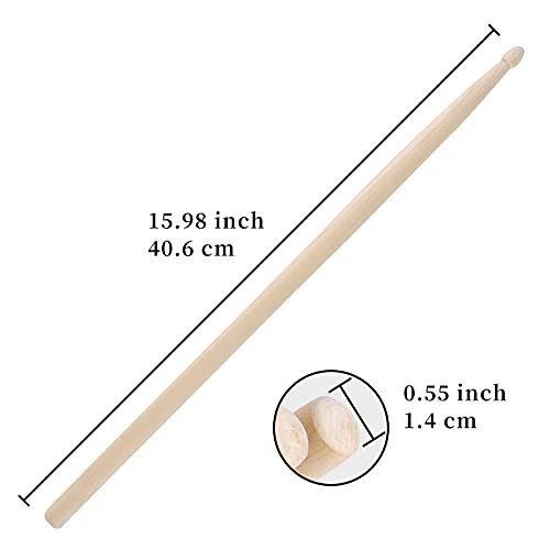 Maple Wood 5A Drumsticks Set for Adults & Kids