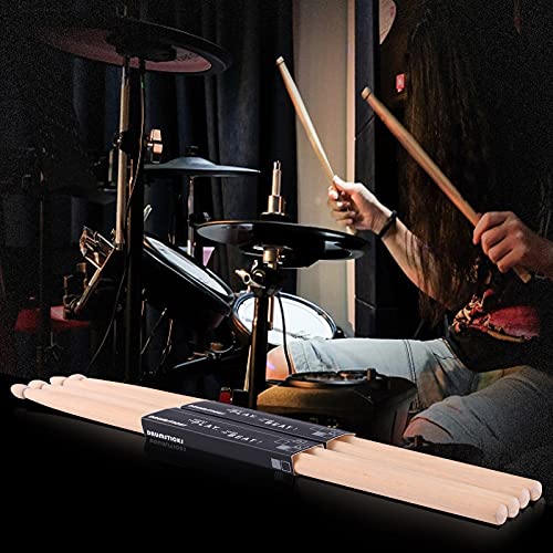 Maple Wood 5A Drumsticks Set for Adults & Kids