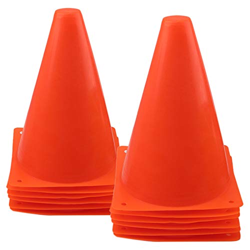 12 Pack Orange 7" Plastic Traffic Cones Agility Marker