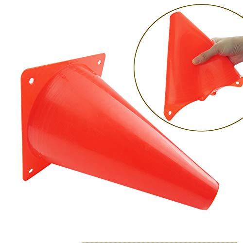12 Pack Orange 7" Plastic Traffic Cones Agility Marker