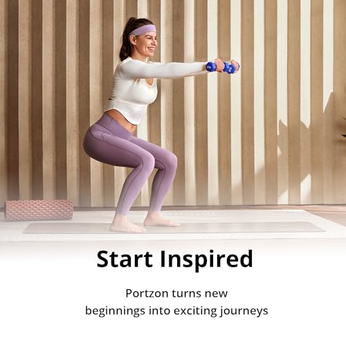 Portzon Neoprene Dumbbells Set - 1-15 LB, Hex Shape