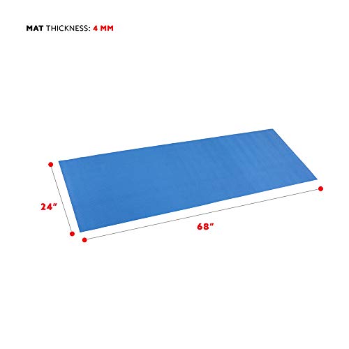 Blue Yoga Mat by Sunny Health and Fitness