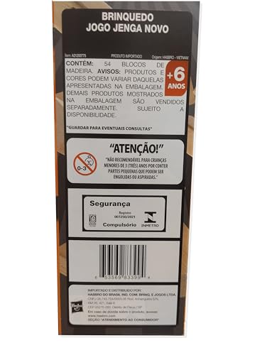 Hasbro Jenga Classic Stacking Game, Genuine Hardwood Blocks