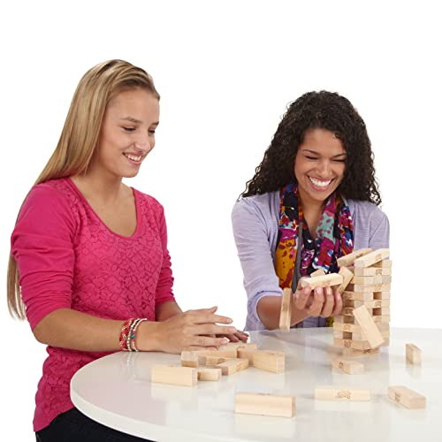 Hasbro Jenga Classic Stacking Game, Genuine Hardwood Blocks