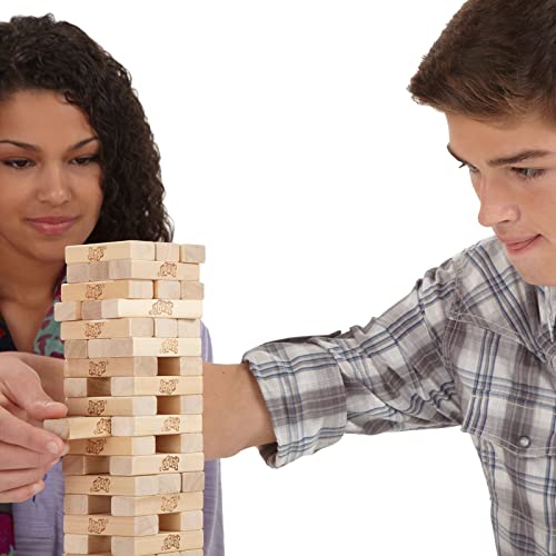 Hasbro Jenga Classic Stacking Game, Genuine Hardwood Blocks