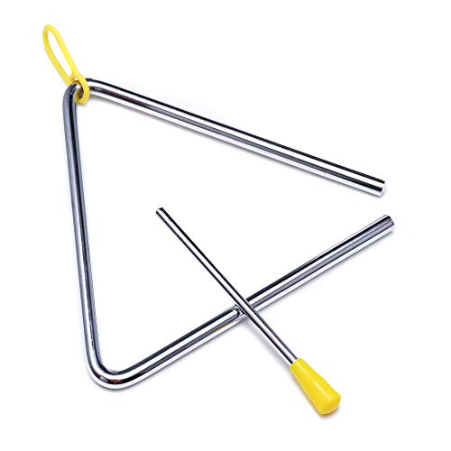 6 Inch Steel Triangle Musical Instrument with Striker