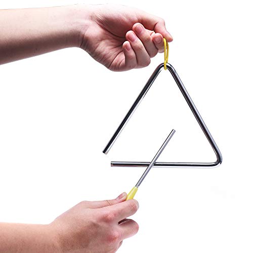 6 Inch Steel Triangle Musical Instrument with Striker