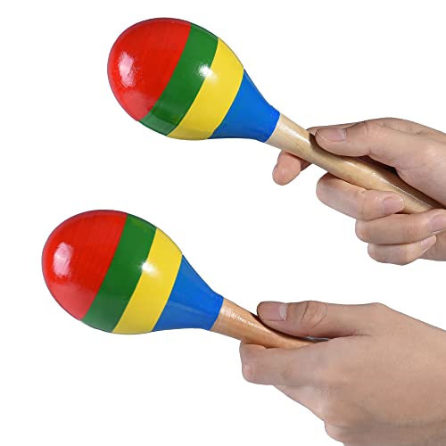 Wooden Maracas Set for Kids and Adults