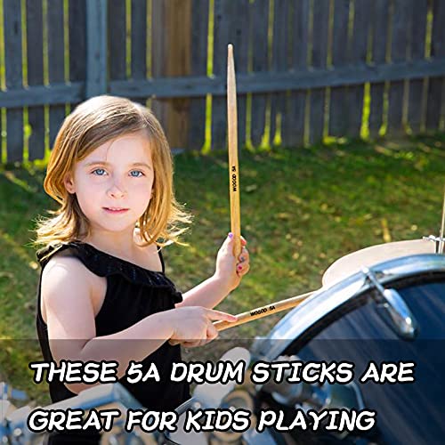 WOGOD Maple Drumsticks - 5A (Two Pairs)