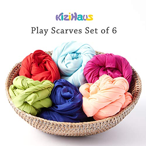Kizihaus Play Scarves Set of 6 for Kids