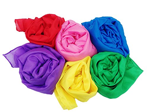 Colorful Play Scarves with Storage Bag for Kids
