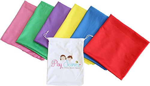 Colorful Play Scarves with Storage Bag for Kids
