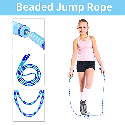 Adjustable Tangle-Free Beaded Jump Rope for All