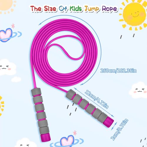 Adjustable Foam Handle Jump Rope for Kids
