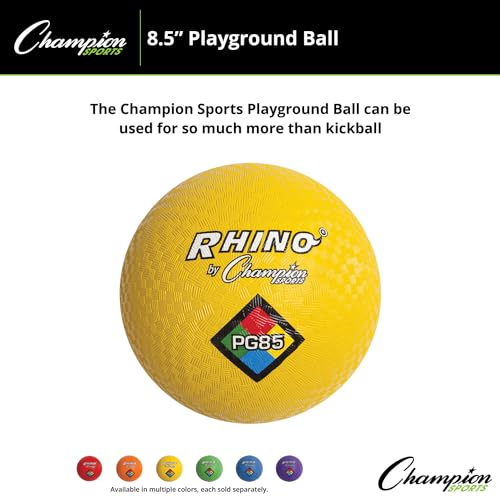 Champion Sports Yellow Rhino Playground Balls 8.5