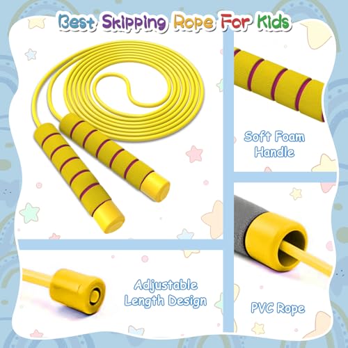 Adjustable Foam Handle Jump Rope for Kids